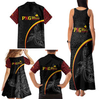 Papua New Guinea 50th Independence Day Family Matching Tank Maxi Dress and Hawaiian Shirt Simple Oro Tapa Pattern - Polynesian Pride