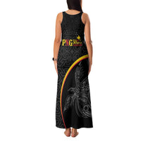 Papua New Guinea 50th Independence Day Family Matching Tank Maxi Dress and Hawaiian Shirt Simple Oro Tapa Pattern - Polynesian Pride