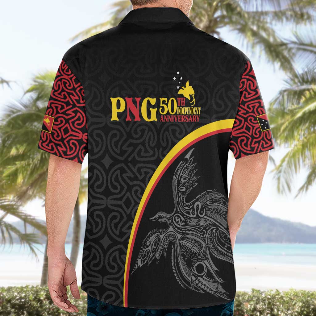 Papua New Guinea 50th Independence Day Hawaiian Shirt Simple Oro Tapa Pattern - Polynesian Pride