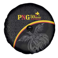 Papua New Guinea 50th Independence Day Spare Tire Cover Simple Oro Tapa Pattern - Polynesian Pride