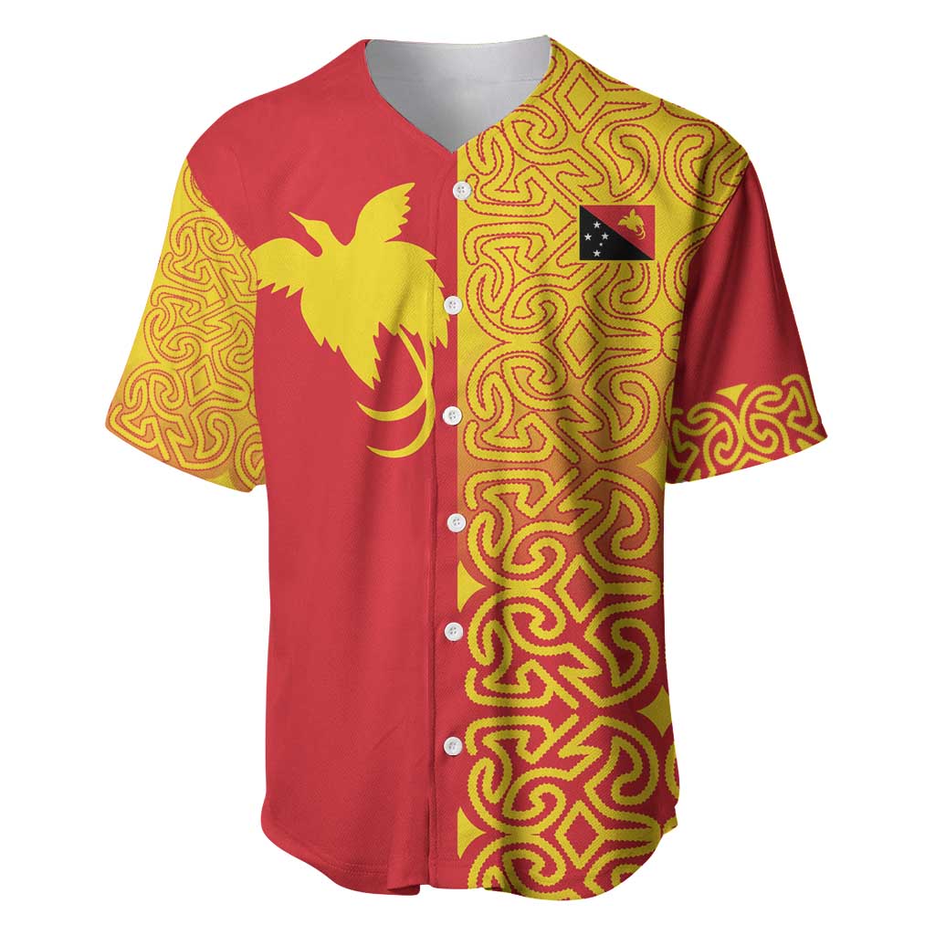 Papua New Guinea Oro Tapa Personalised Baseball Jersey Simple Bird of Paradise Style - Polynesian Pride