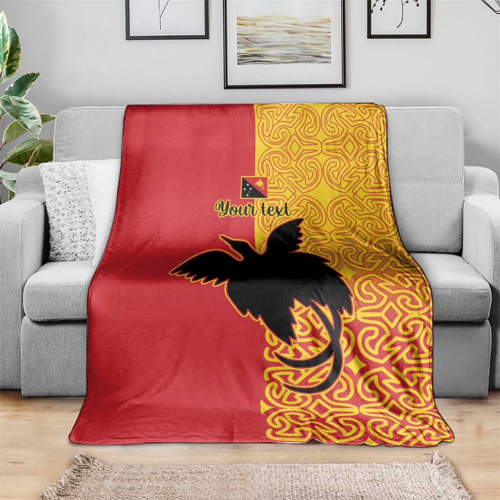 Papua New Guinea Oro Tapa Personalised Blanket Simple Bird of Paradise Style - Polynesian Pride