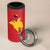 Papua New Guinea Oro Tapa Personalised 4 in 1 Can Cooler Tumbler Simple Bird of Paradise Style - Polynesian Pride