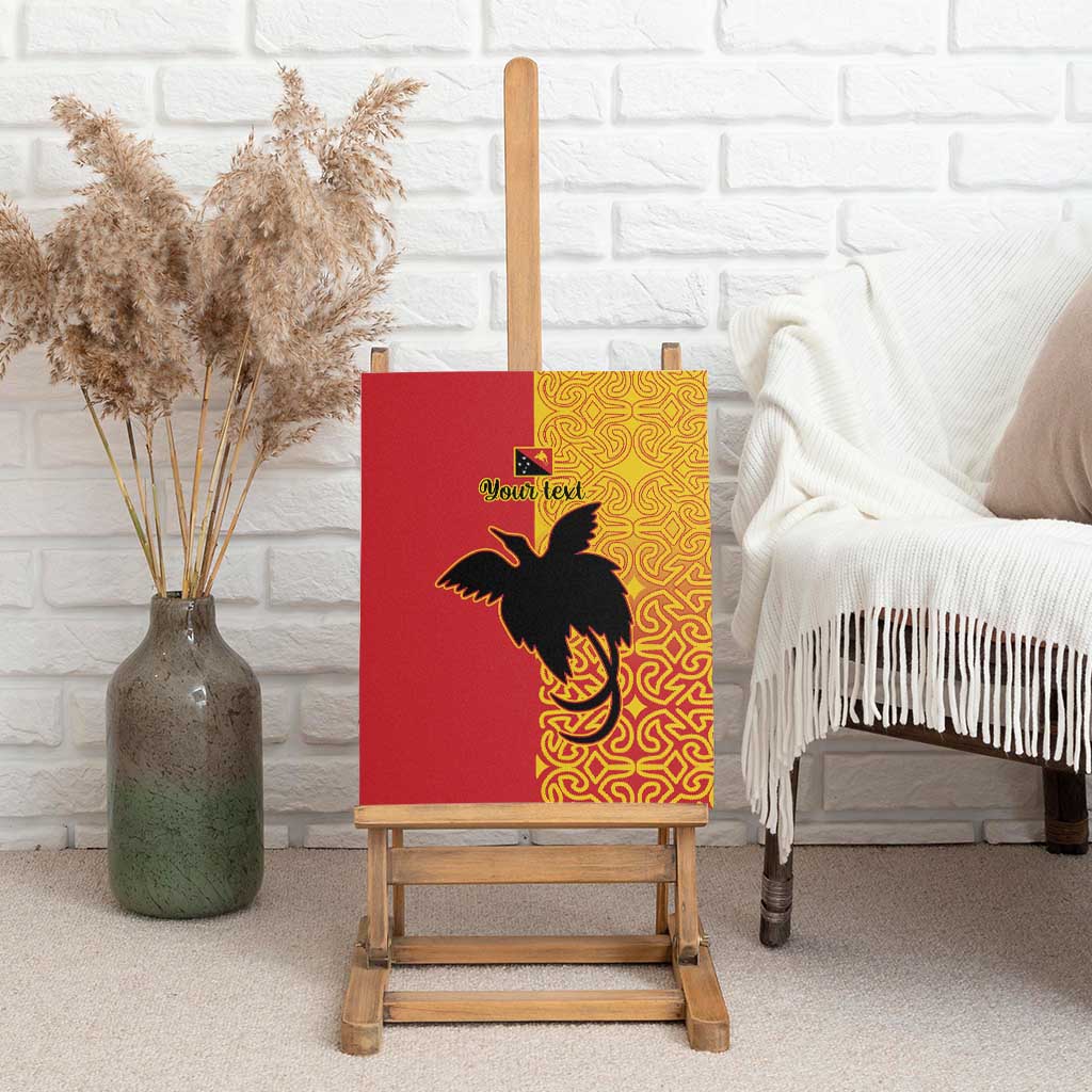 Papua New Guinea Oro Tapa Personalised Canvas Wall Art Simple Bird of Paradise Style - Polynesian Pride