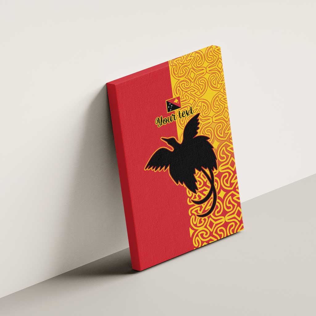 Papua New Guinea Oro Tapa Personalised Canvas Wall Art Simple Bird of Paradise Style - Polynesian Pride