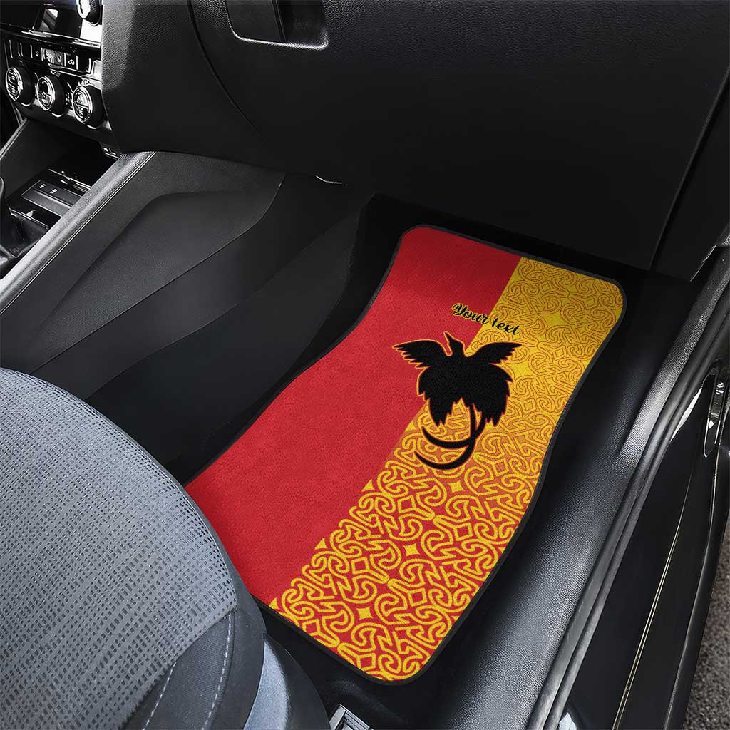 Papua New Guinea Oro Tapa Personalised Car Mats Simple Bird of Paradise Style - Polynesian Pride
