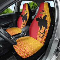 Papua New Guinea Oro Tapa Personalised Car Seat Cover Simple Bird of Paradise Style - Polynesian Pride