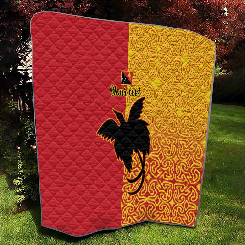 Papua New Guinea Oro Tapa Personalised Quilt Simple Bird of Paradise Style - Polynesian Pride