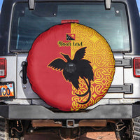 Papua New Guinea Oro Tapa Personalised Spare Tire Cover Simple Bird of Paradise Style - Polynesian Pride