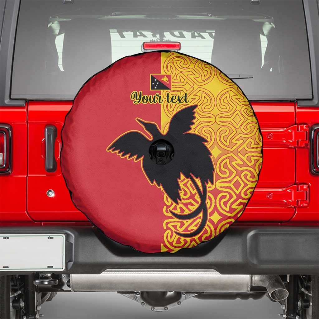 Papua New Guinea Oro Tapa Personalised Spare Tire Cover Simple Bird of Paradise Style - Polynesian Pride