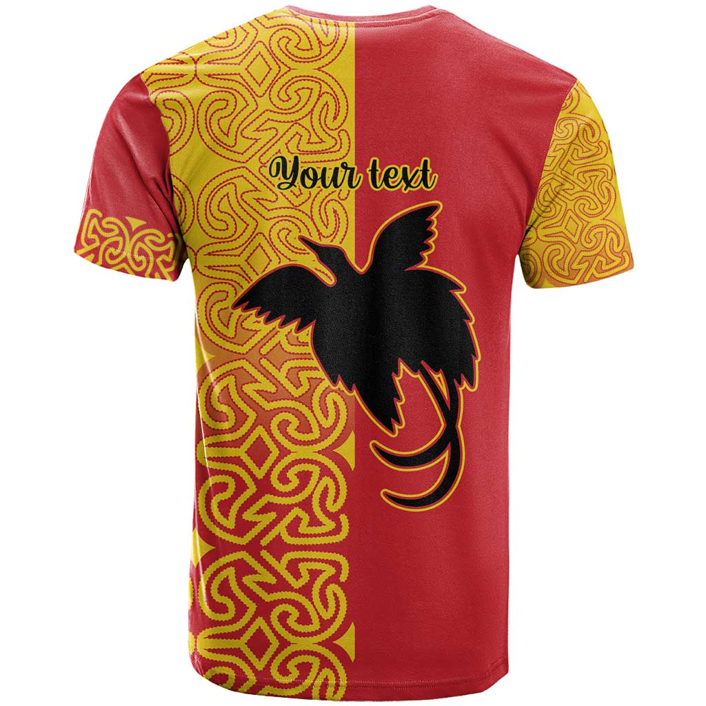 Papua New Guinea Oro Tapa Personalised T Shirt Simple Bird of Paradise Style - Polynesian Pride