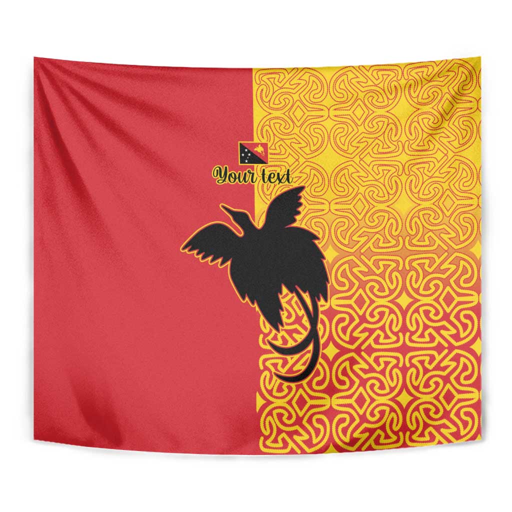 Papua New Guinea Oro Tapa Personalised Tapestry Simple Bird of Paradise Style - Polynesian Pride