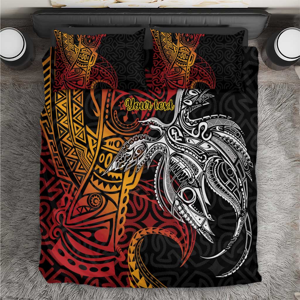 Papua New Guinea Sepik Personalised Bedding Set PNG Bird of Paradise Tattoo - Polynesian Pride