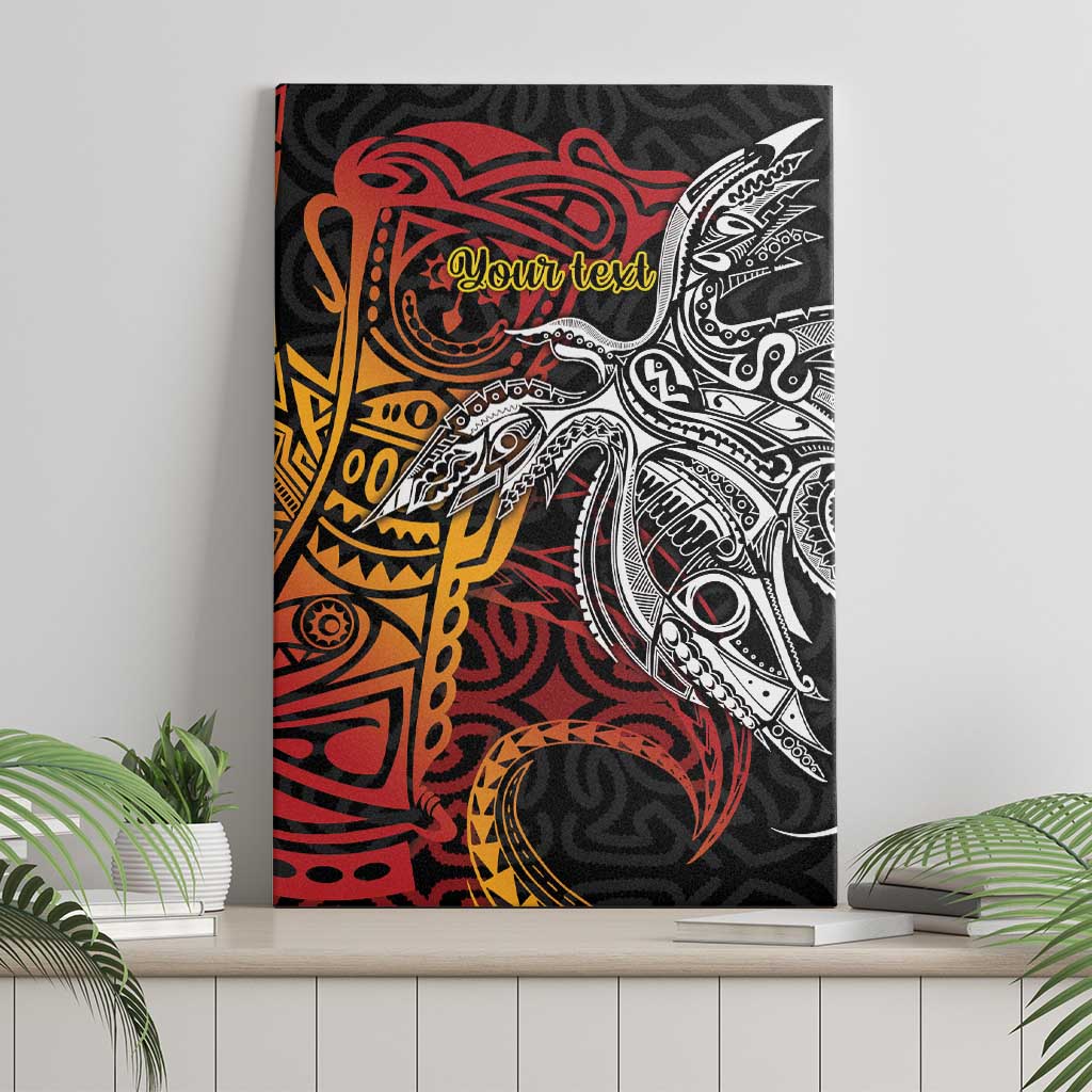 Papua New Guinea Sepik Personalised Canvas Wall Art PNG Bird of Paradise Tattoo - Polynesian Pride