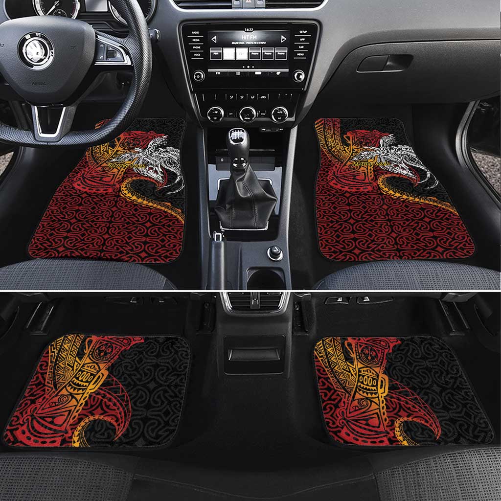 Papua New Guinea Sepik Personalised Car Mats PNG Bird of Paradise Tattoo - Polynesian Pride