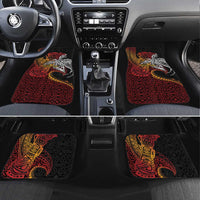 Papua New Guinea Sepik Personalised Car Mats PNG Bird of Paradise Tattoo - Polynesian Pride