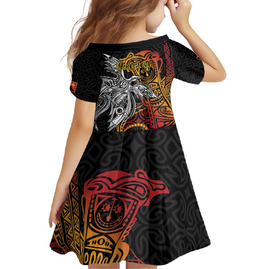 Papua New Guinea Sepik Personalised Family Matching Off Shoulder Maxi Dress and Hawaiian Shirt PNG Bird of Paradise Tattoo - Polynesian Pride