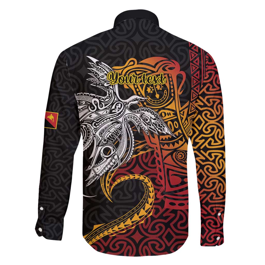 Papua New Guinea Sepik Personalised Family Matching Short Sleeve Bodycon Dress and Hawaiian Shirt PNG Bird of Paradise Tattoo - Polynesian Pride