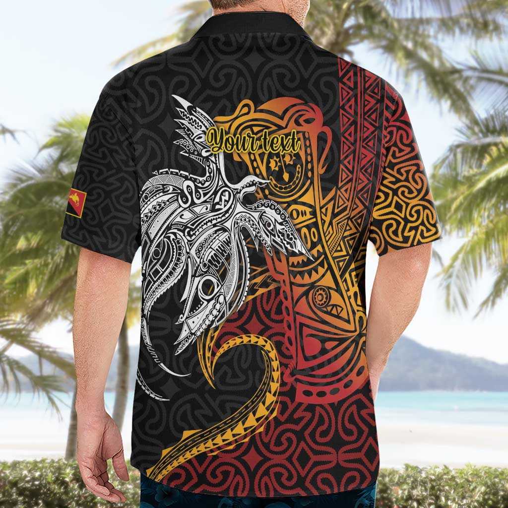 Papua New Guinea Sepik Personalised Hawaiian Shirt PNG Bird of Paradise Tattoo - Polynesian Pride