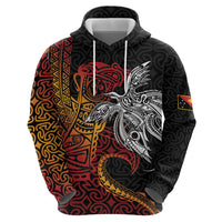 Papua New Guinea Sepik Personalised Hoodie PNG Bird of Paradise Tattoo - Polynesian Pride