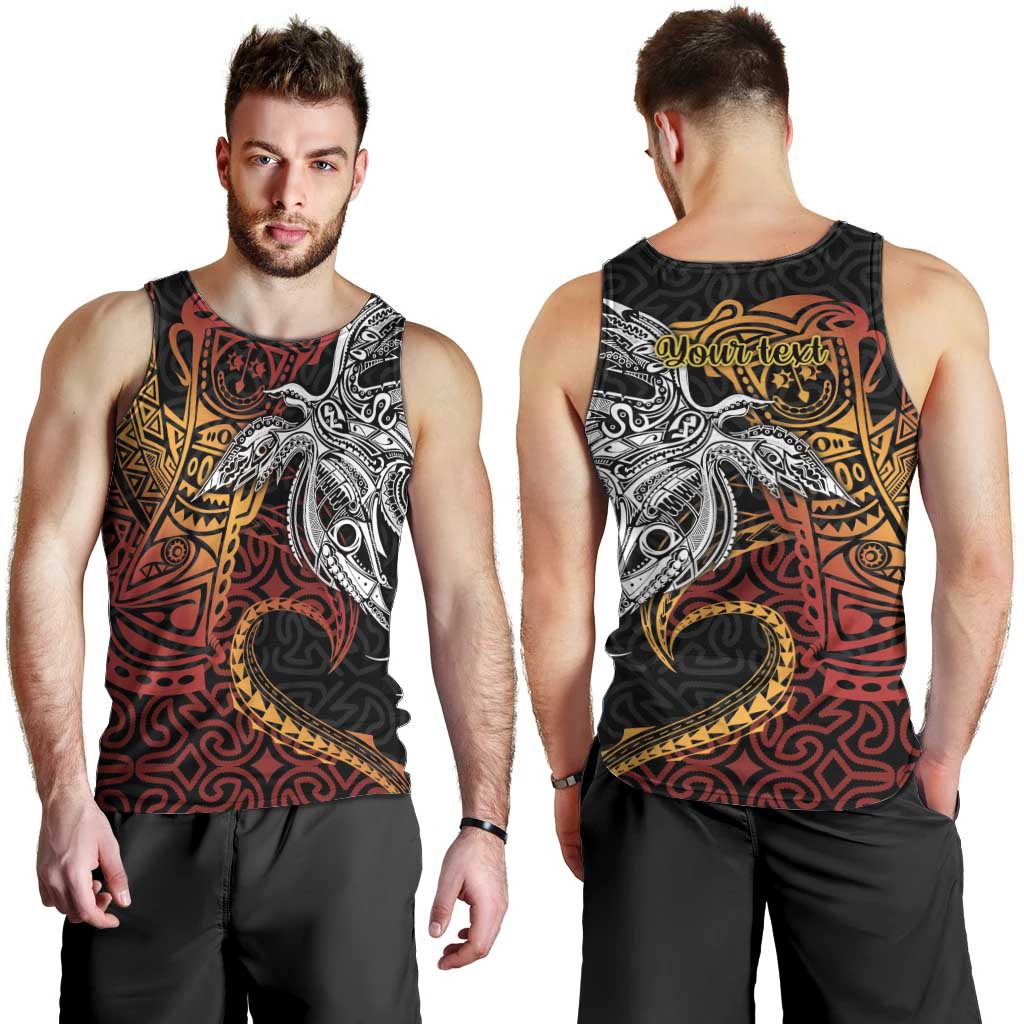 Papua New Guinea Sepik Personalised Men Tank Top PNG Bird of Paradise Tattoo - Polynesian Pride
