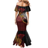 Papua New Guinea Sepik Personalised Mermaid Dress PNG Bird of Paradise Tattoo - Polynesian Pride