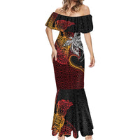 Papua New Guinea Sepik Personalised Mermaid Dress PNG Bird of Paradise Tattoo - Polynesian Pride