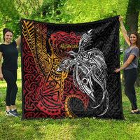 Papua New Guinea Sepik Personalised Quilt PNG Bird of Paradise Tattoo - Polynesian Pride