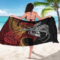 Papua New Guinea Sepik Personalised Sarong PNG Bird of Paradise Tattoo - Polynesian Pride
