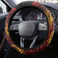 Papua New Guinea Sepik Steering Wheel Cover PNG Bird of Paradise Tattoo - Polynesian Pride