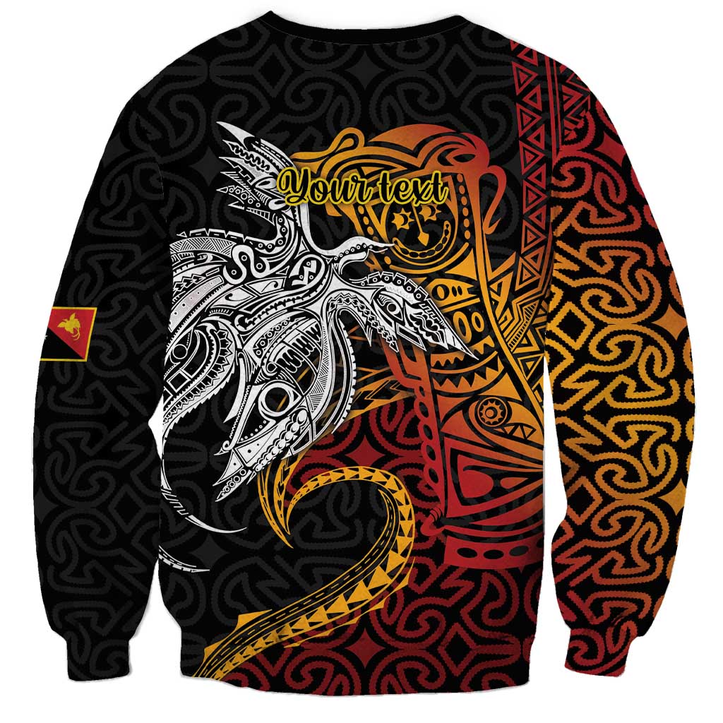 Papua New Guinea Sepik Personalised Sweatshirt PNG Bird of Paradise Tattoo - Polynesian Pride
