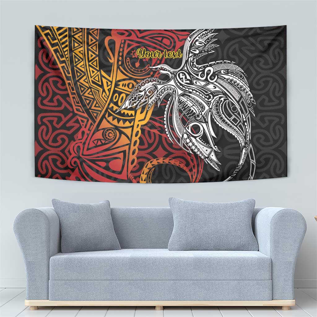 Papua New Guinea Sepik Personalised Tapestry PNG Bird of Paradise Tattoo - Polynesian Pride