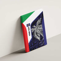 Personalised PNG Bougainville Canvas Wall Art Bird of Paradise Tattoo Flag Motif - Polynesian Pride