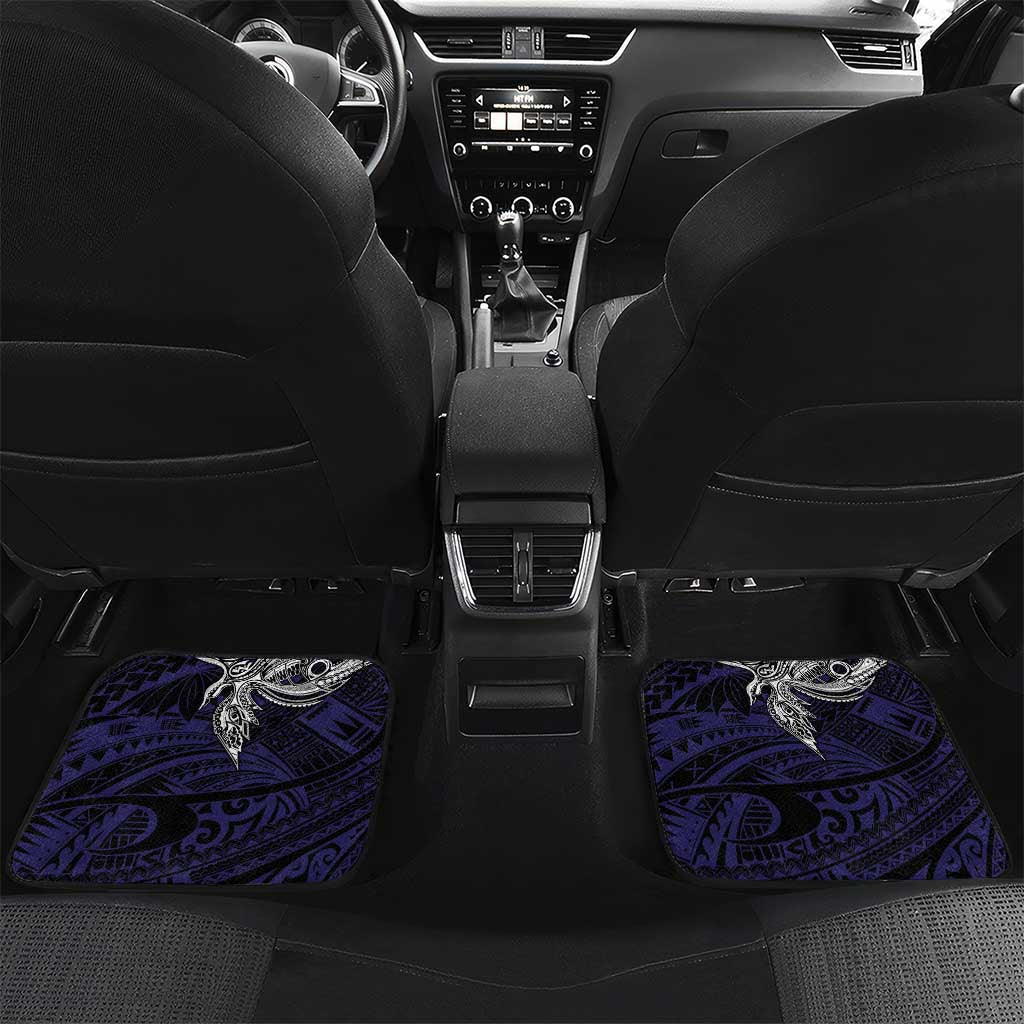 Personalised PNG Bougainville Car Mats Bird of Paradise Tattoo Flag Motif - Polynesian Pride