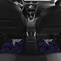 Personalised PNG Bougainville Car Mats Bird of Paradise Tattoo Flag Motif - Polynesian Pride