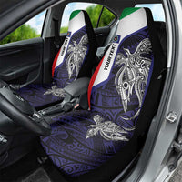 Personalised PNG Bougainville Car Seat Cover Bird of Paradise Tattoo Flag Motif - Polynesian Pride