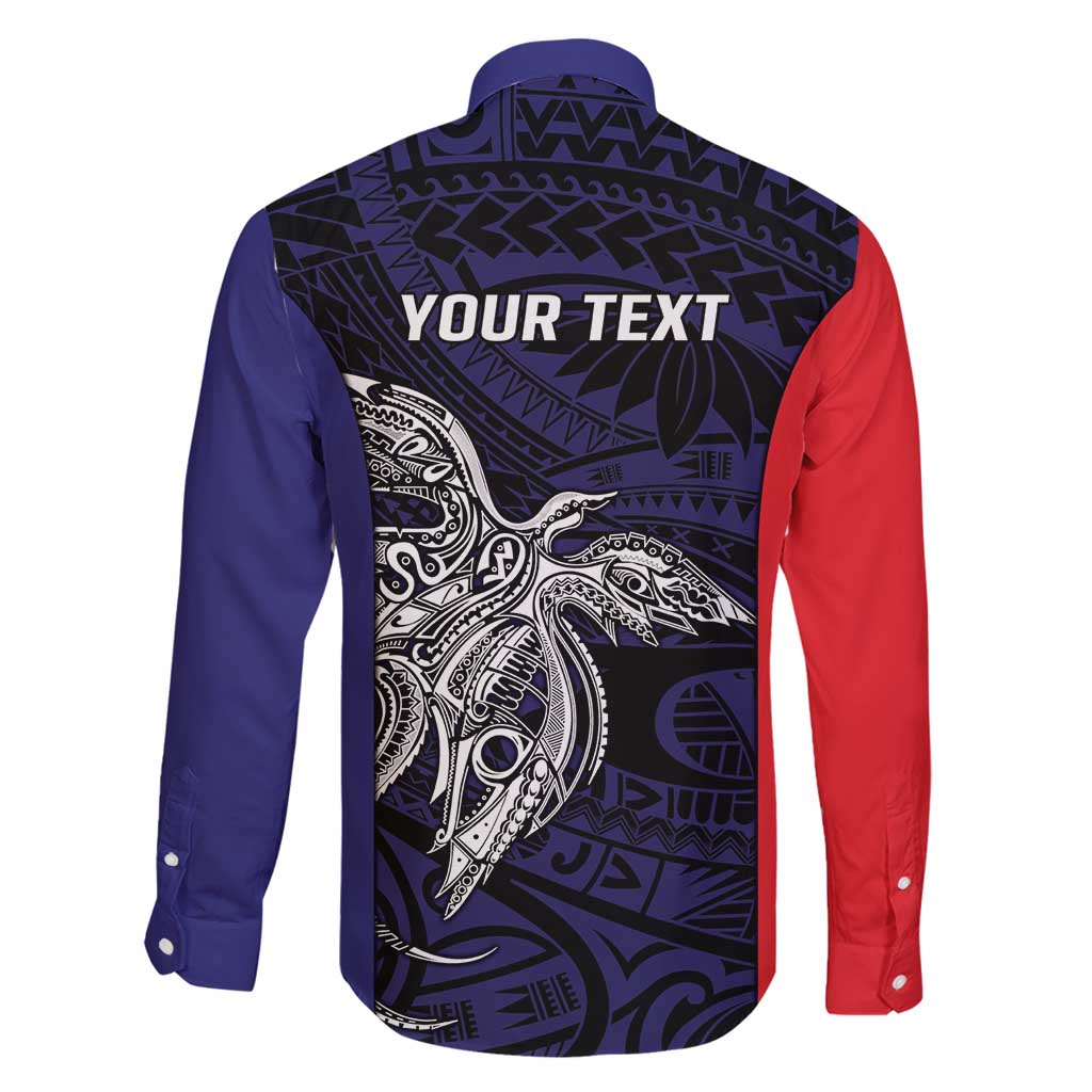 Personalised PNG Bougainville Family Matching Mermaid Dress and Hawaiian Shirt Bird of Paradise Tattoo Flag Motif - Polynesian Pride