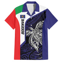 Personalised PNG Bougainville Family Matching Puletasi and Hawaiian Shirt Bird of Paradise Tattoo Flag Motif - Polynesian Pride
