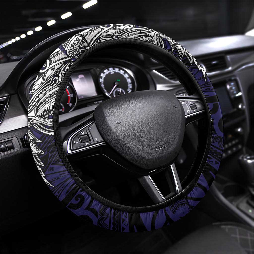 PNG Bougainville Steering Wheel Cover Bird of Paradise Tattoo Flag Motif - Polynesian Pride