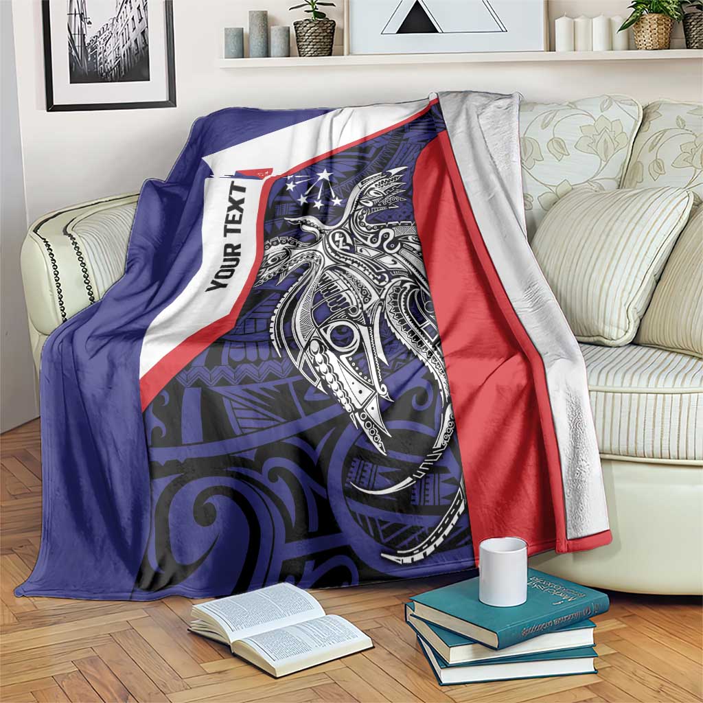 Personalised PNG Central Province Blanket Bird of Paradise Tattoo Flag Motif - Polynesian Pride