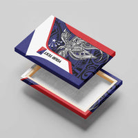 Personalised PNG Central Province Canvas Wall Art Bird of Paradise Tattoo Flag Motif - Polynesian Pride