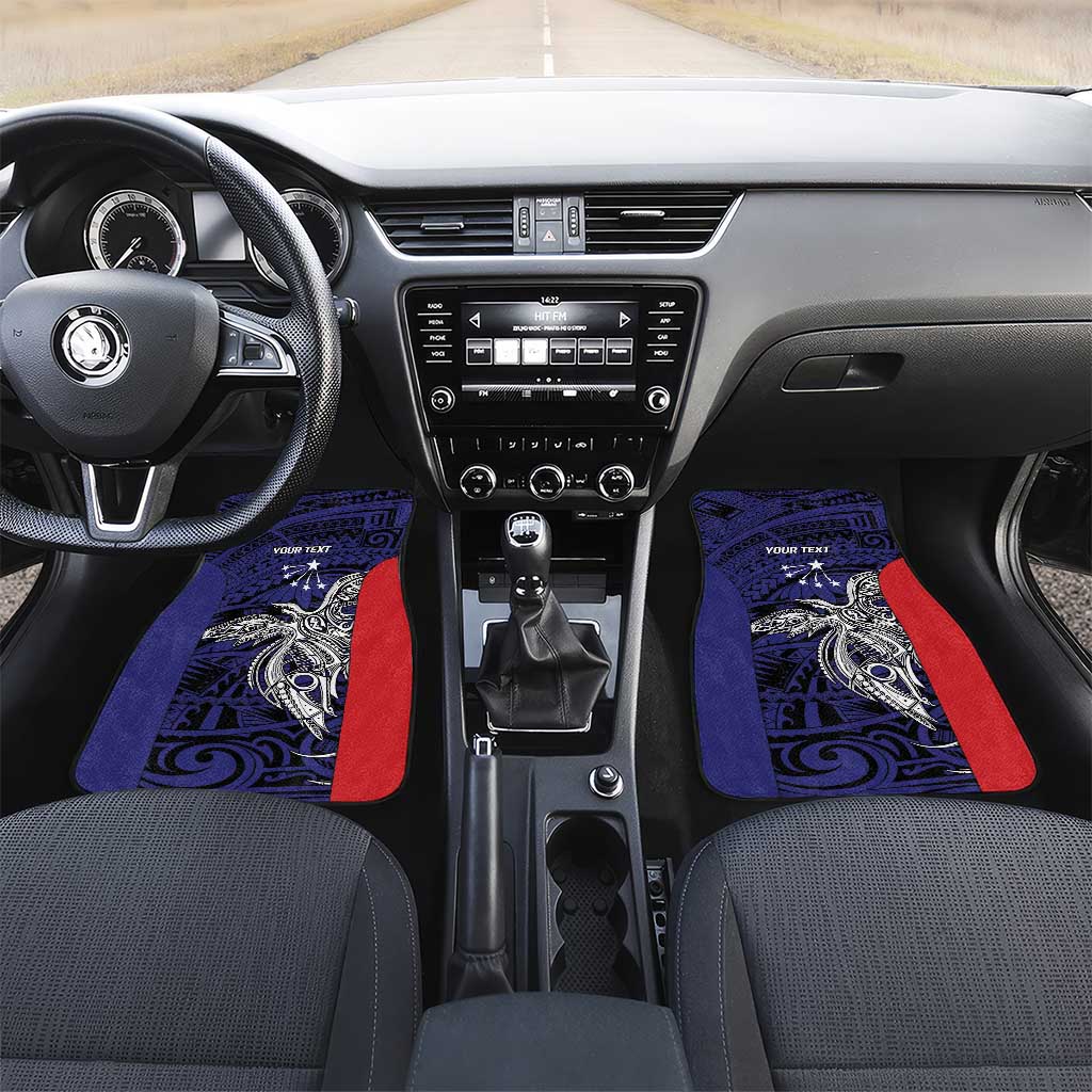 Personalised PNG Central Province Car Mats Bird of Paradise Tattoo Flag Motif - Polynesian Pride