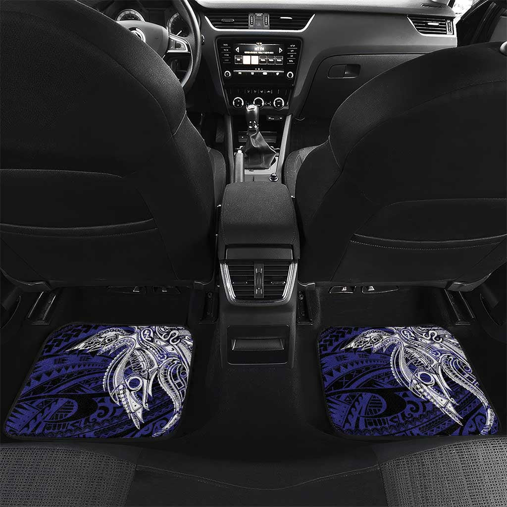 Personalised PNG Central Province Car Mats Bird of Paradise Tattoo Flag Motif - Polynesian Pride