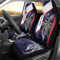 Personalised PNG Central Province Car Seat Cover Bird of Paradise Tattoo Flag Motif - Polynesian Pride