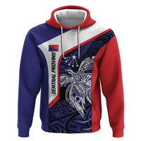 Personalised PNG Central Province Hoodie Bird of Paradise Tattoo Flag Motif - Polynesian Pride