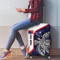 Personalised PNG Central Province Luggage Cover Bird of Paradise Tattoo Flag Motif - Polynesian Pride