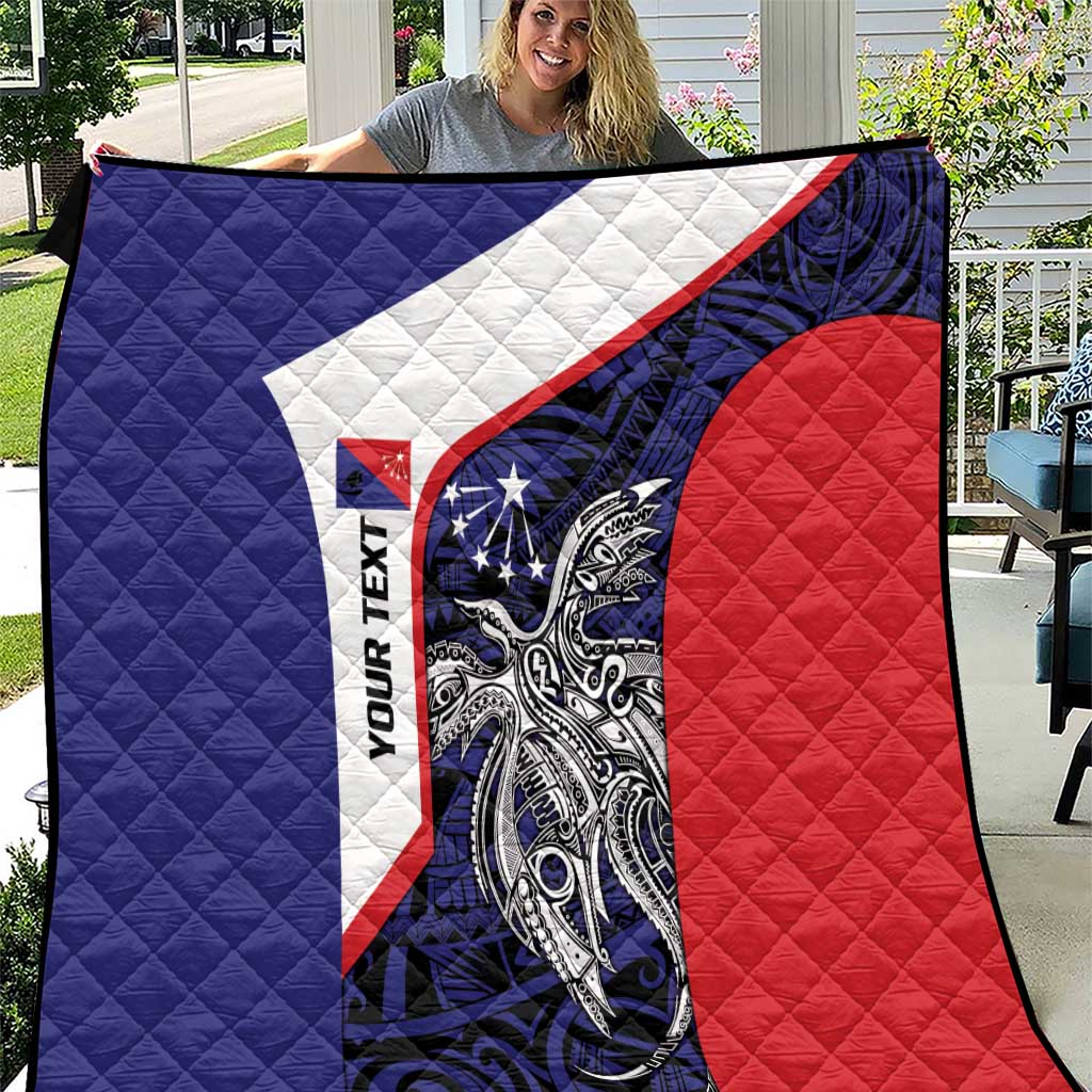 Personalised PNG Central Province Quilt Bird of Paradise Tattoo Flag Motif - Polynesian Pride