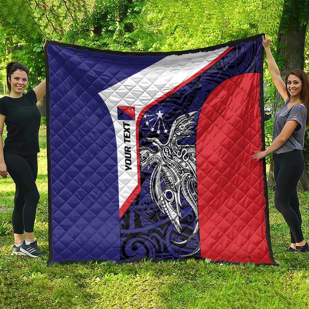 Personalised PNG Central Province Quilt Bird of Paradise Tattoo Flag Motif - Polynesian Pride