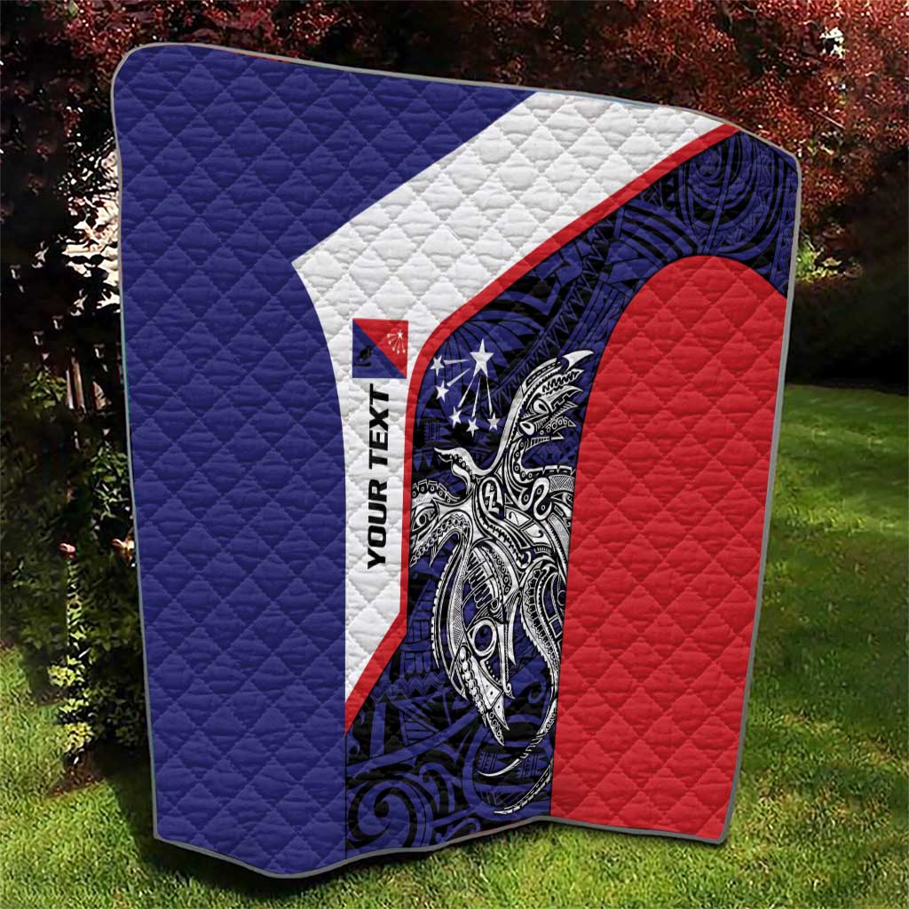 Personalised PNG Central Province Quilt Bird of Paradise Tattoo Flag Motif - Polynesian Pride