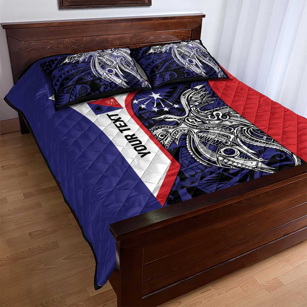 Personalised PNG Central Province Quilt Bed Set Bird of Paradise Tattoo Flag Motif - Polynesian Pride